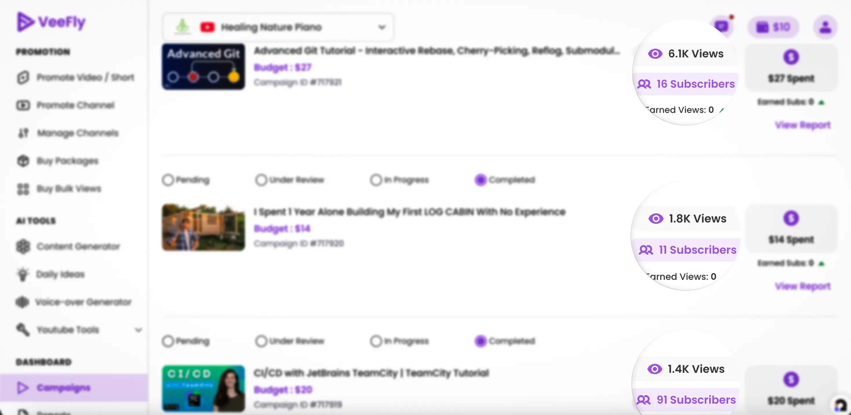 YouTube Promotion Service home banner